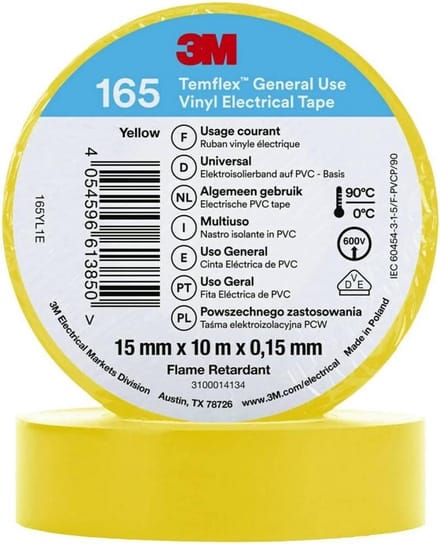 Isolatietape Gele Stroomdraad Isolatierol 10m x 15mm