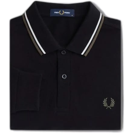Polo met lange mouwen dubbele bies Fred Perry