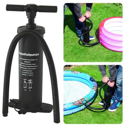 Handpomp - Dubbele Pomp - Luchtpomp - 2 Liter - Handmatig - Ideaal voor Luchtbed