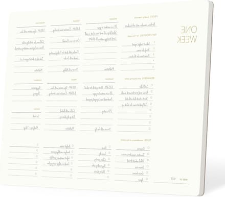 Weekplanner Dashboard - Dagelijkse Organizer - Taken Plannen - Dubbele Functie - 285 x 200 mm - Ivory Wit
