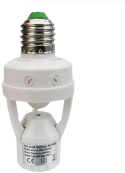 Slimme Bewegingssensor Gloeilamp Houder – E27 PIR Inductiesensor Adapter met Automatische LED Schakelaar, AC 110V-220V