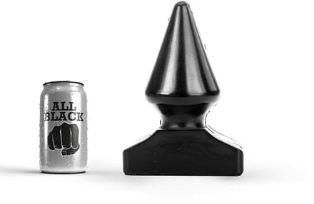 All Black - Extreme Anaal Plug - 21.5 x 10.5 cm - Zwart