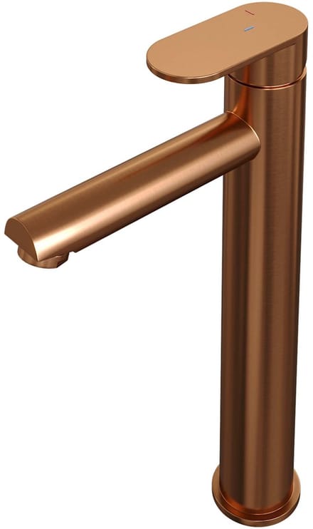 Brauer Copper Edition verhoogde opbouw wastafelmengkraan model C koper geborsteld PVD