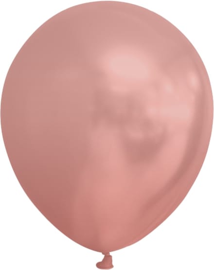 Ballonnen klein metallic rosé goud 100 stuks - 5 inch