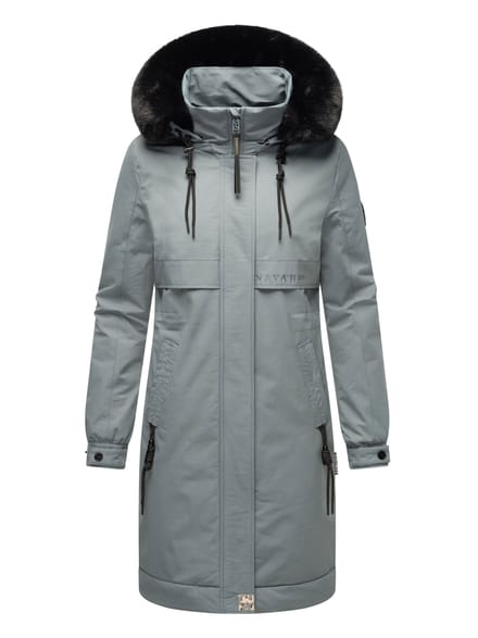Navahoo Kaltwetterretter dames winterparka met imitatiebontkraag