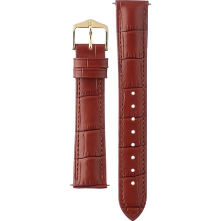 Hirsch Horlogeband -  Duke Goudbruin - Leer - 18mm