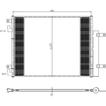 Condensor, airconditioning NRF 350506