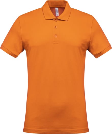 Kariban Piqué-herenpolo korte mouwen K254 - orange - L