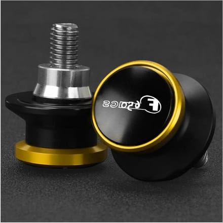 Motorfiets Swingarm Bobbins - Standaard Schroeven Sliders - Motorfiets Stabiliseren - CNC Aluminium Constructie - 8mm - Goud