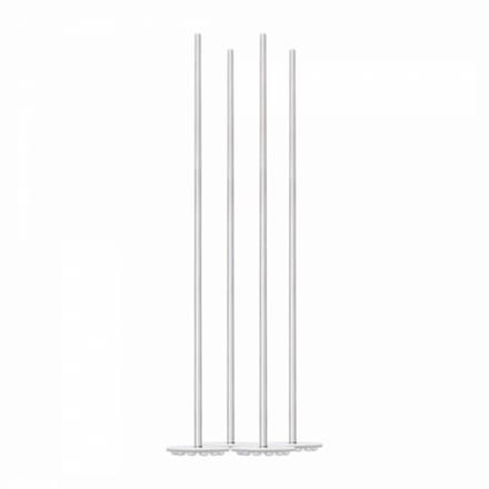 Point-Virgule set van 4 cocktailstampers/swizzle sticks uit inox ø 3cm H 20.3cm