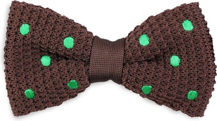 We Love Ties - Strikken - Strik Dotted Dandy - bruin / groen