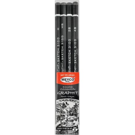 Grafiet Potloden, set van 4