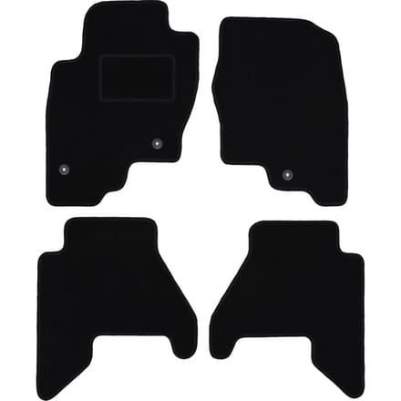 Zwarte velours vloermatten voor: Nissan Pathfinder R51 SUV (2004-2014)
