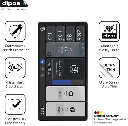 dipos – 2x Beschermfolie geschikt voor Shelly Wall Display X2i | Krasbestendige & heldere Screenprotector Ultra-Thin