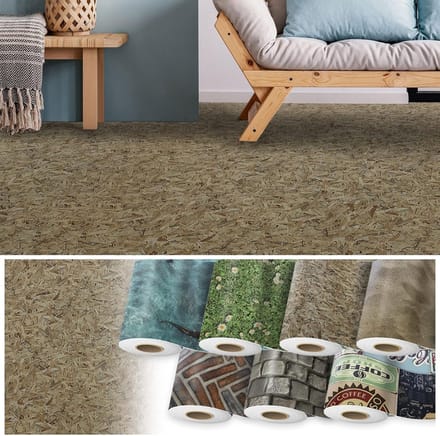 FLOORDIREKT Vloerbedekking - PVC vloeren 3D - Osb - 100 x 450 cm
