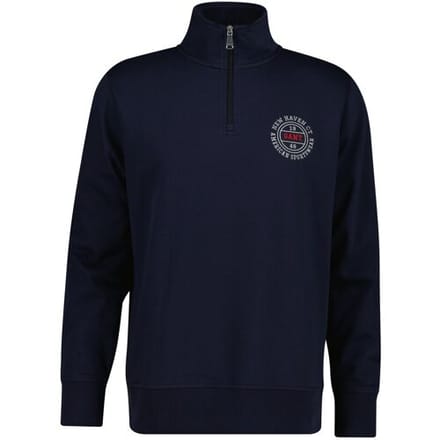 Gant Trui Subtle New Haven 1949 Graphic Halfzip Sweatshirt Avond Blauw / male