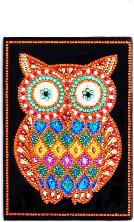 Notitieboekje - HM022 - Uil - Diamond painting - compleet pakket - diamond painting by Wietske