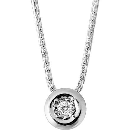 Ketting Diamond Solitaire 0020 Cts Serti Illusion 0,50 Cts White Gold