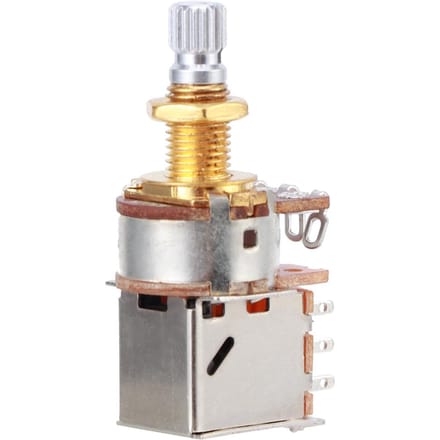 Gitaar Control Pot Toon Potentiometer Elektrische Gitaar Bas Push Pull 18mm Aslengte a500kGoud white