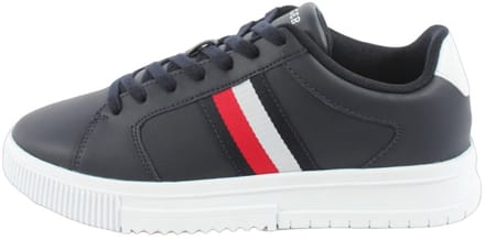 Bedrukte Leren Sneakers Met Rubberen Zool