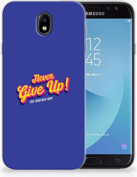Samsung Galaxy J7 2017 | J7 Pro Siliconen hoesje met naam Never Give Up