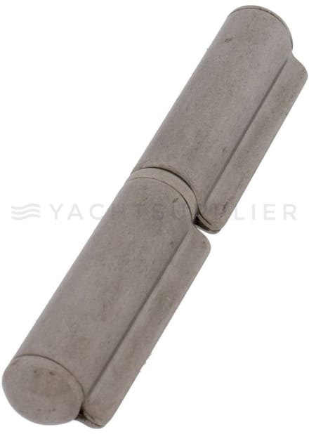 Laspaumelle RVS 304 - 66x8mm - Met vaste stift, Aanlaspaumelle