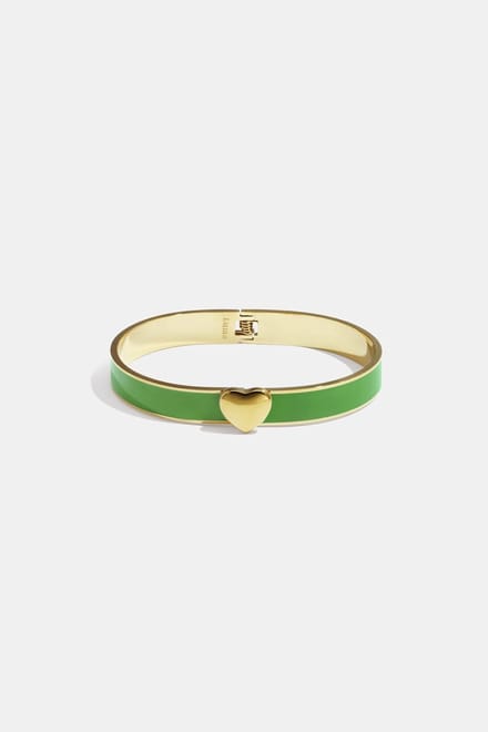 Groene Armband met Hart Detail – Dames Armband – Hartjes Armband – 0,9 cm – Goudlief.nl