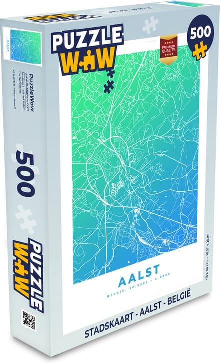 Puzzel Stadskaart - Aalst - België - Legpuzzel - Puzzel 500 stukjes - Plattegrond