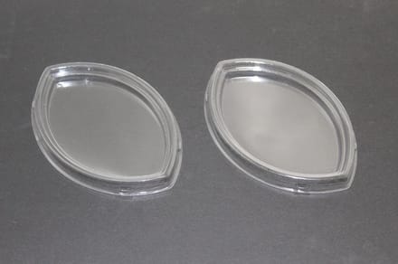 Plastic Deksel Oog vorm 11,7x7,8x1,5 cm (100 stuks)