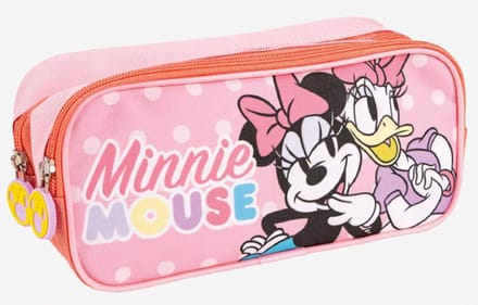 Pennenetui met 2 vakken Minnie Mouse Roze 22,5 x 8 x 10 cm