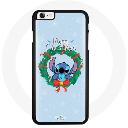 Coque pour Iphone 7 Stitch neige joyeux Noël bleu