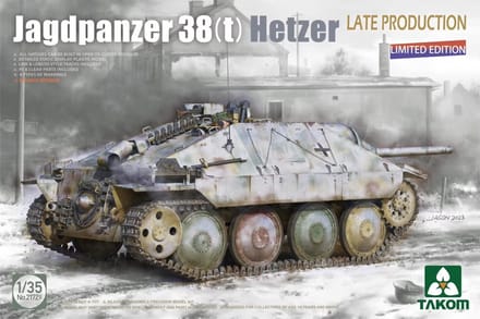 Takom Modelbouwpakket Militaire voertuigen - 2172X Jagdpanzer 38(t) Hetzer Late Production - Limited Edition Plastic - 1:35 - Modelbouw