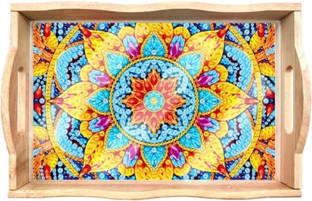 Dienblad 09 - Mandala - Diamond painting - compleet pakket - Diamond painting by Wietske