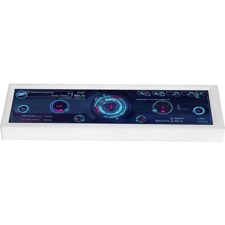 8,8 inch PC Temperatuurweergave Professioneel HD IPS 1920x480 LCD-scherm PC CPU Gegevens Secundair wit