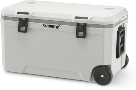 Steamy Marine 120 Roller - Grote Koelbox op Wielen - Speciaal voor op de boot - 120 Liter - Frigobox - Wit