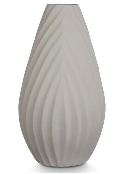 Vaas Strepen Grijs Keramisch 26 x 49 x 26 cm