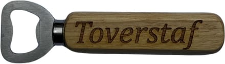 Bieropener - Flesopener -Toverstaf -Hout & RVS-Vaderdag Cadeau - Vaderdag