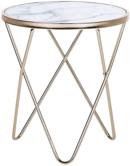 MERIDIAN - Bijzettafel - Wit - Veiligheidsglas