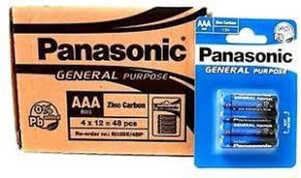 AAA Panasonic batterijen set van 12 x 4 = 48 stuk