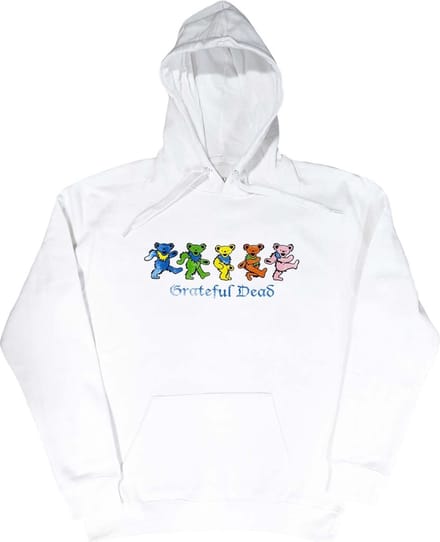 Grateful Dead - Dancing Bears Hoodie/trui - S - Wit