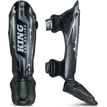 King Pro Boxing Kickboks Scheenbeschermers KPB/SG Spartan 1 Zwart - S