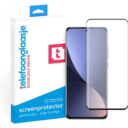 Xiaomi 12 screenprotector gehard glas Edge to Edge