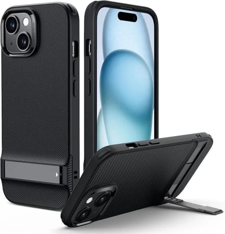 ESR Air Shield Boost Kickstand Hoesje Zwart Geschikt voor Apple iPhone 15 Plus