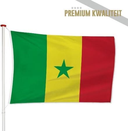 Senegalese Vlag Senegal 40x60cm - Kwaliteitsvlag - Geschikt voor buiten