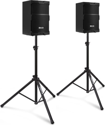 Power Dynamics PDY210A actieve speakerset met statieven - 10 inch - 800W - Zwart