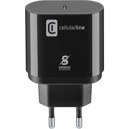 Cellularline - chargeur secteur usb-c super chargeur rapide 25w (conçu pour samsung) (tsarny)