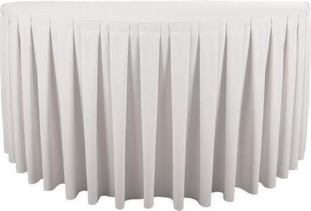 Combiskirting Boxpleat 250% - Ø152cm - Wit