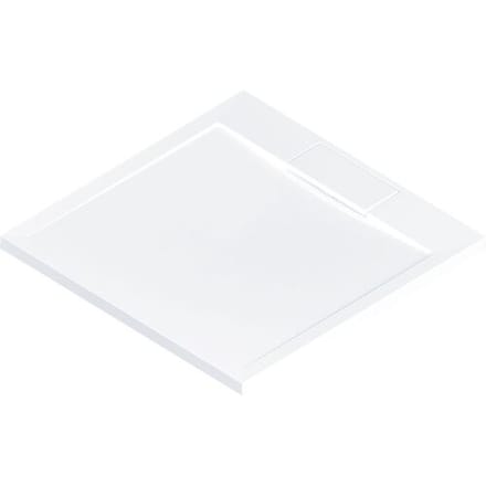 HSK marble polymer shower tray 100 x 100 cm with edge drain 5185010