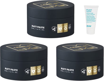 3x Label.M Matt Paste 120ML + WILLEKEURIG Travel Size