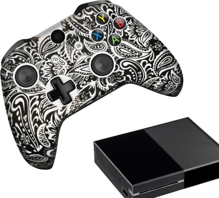 Gadgetpoint - Hoesjes & Skins voor Xbox One - Performance Gaming Case - Soft Grip Covers - Anti-Slip Controller Accessoires - Tattoo Zwart/Wit